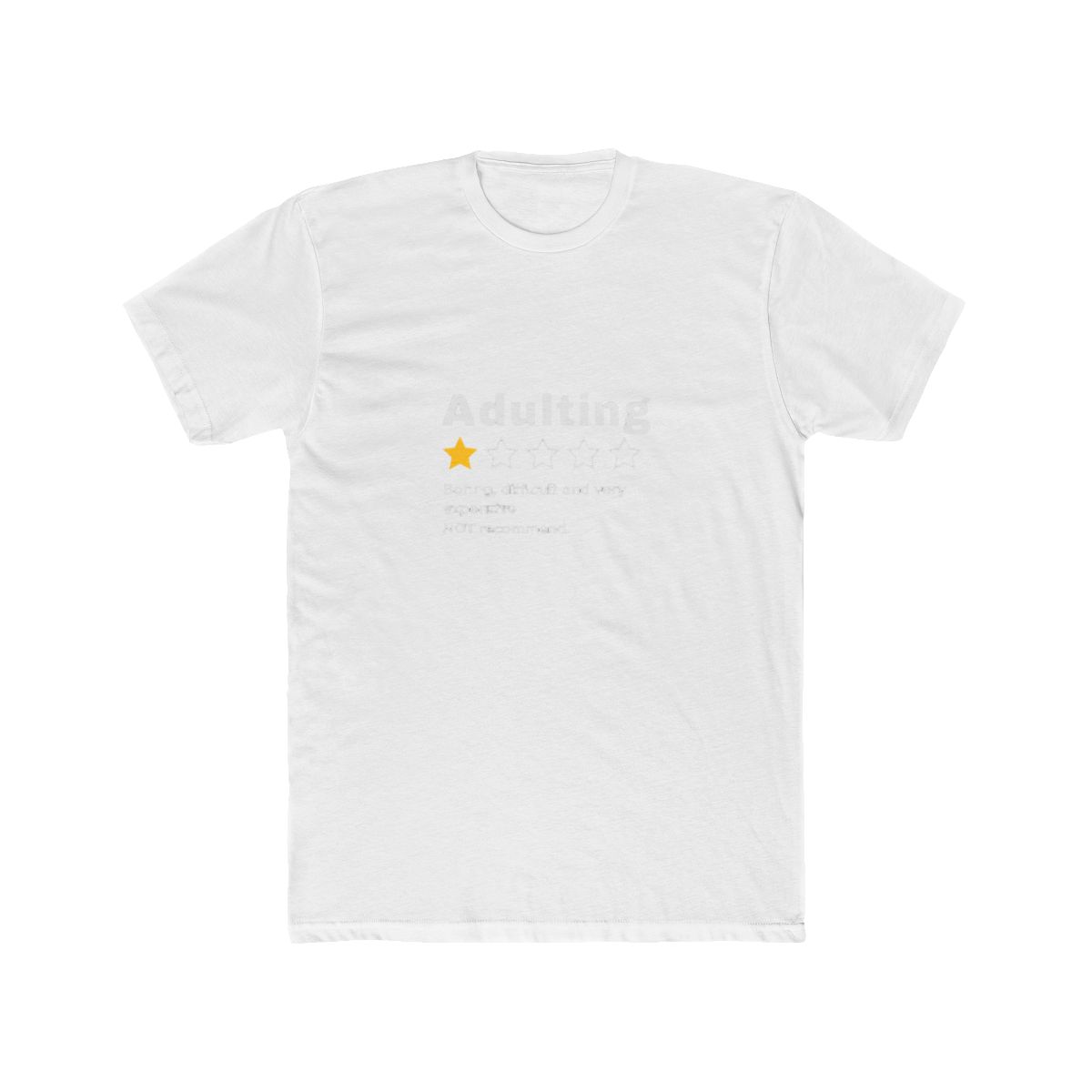 Adulting 1 Star Review Life Humor T Shirt - Official t-shirts merchandise