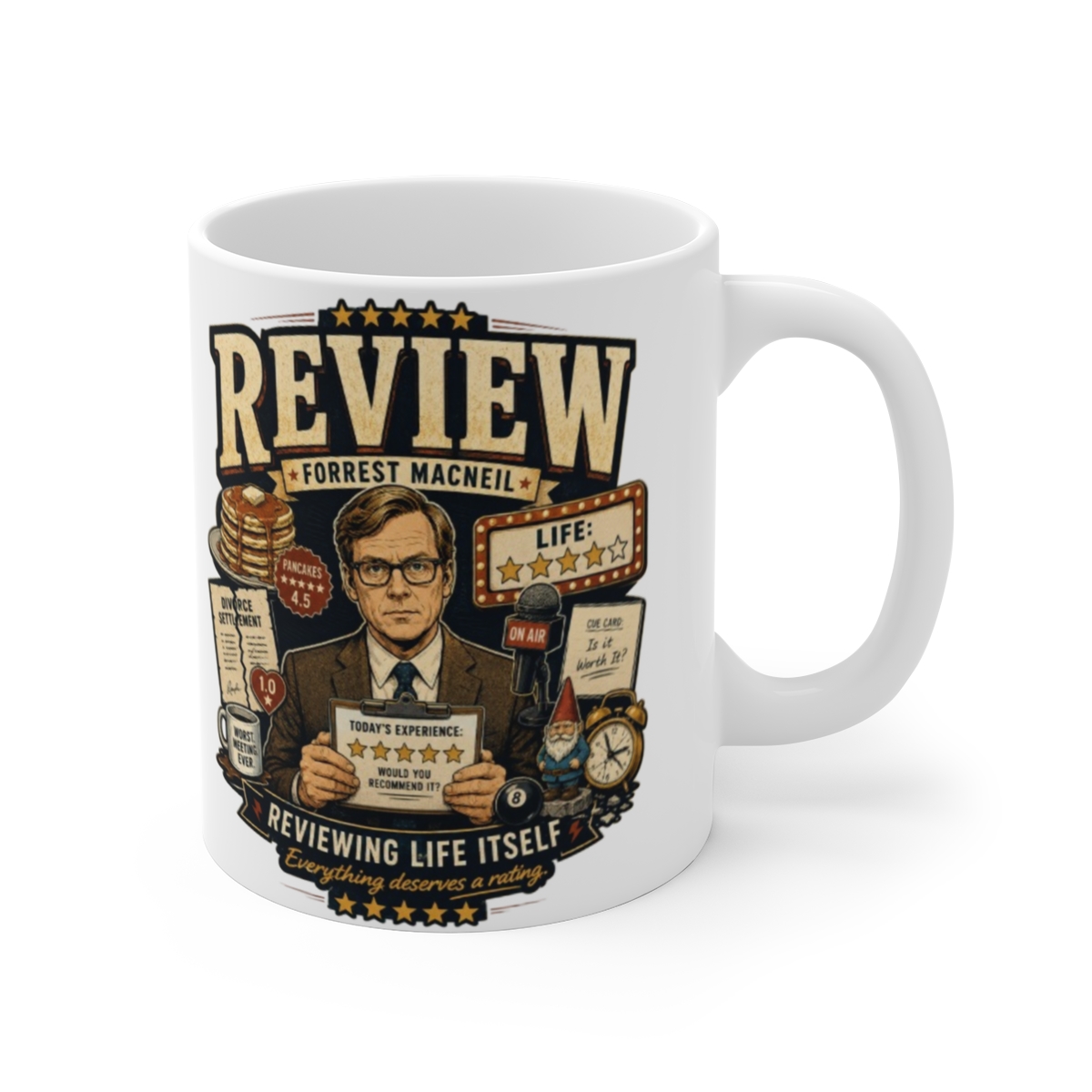 Review White Mug - Official mugs merchandise