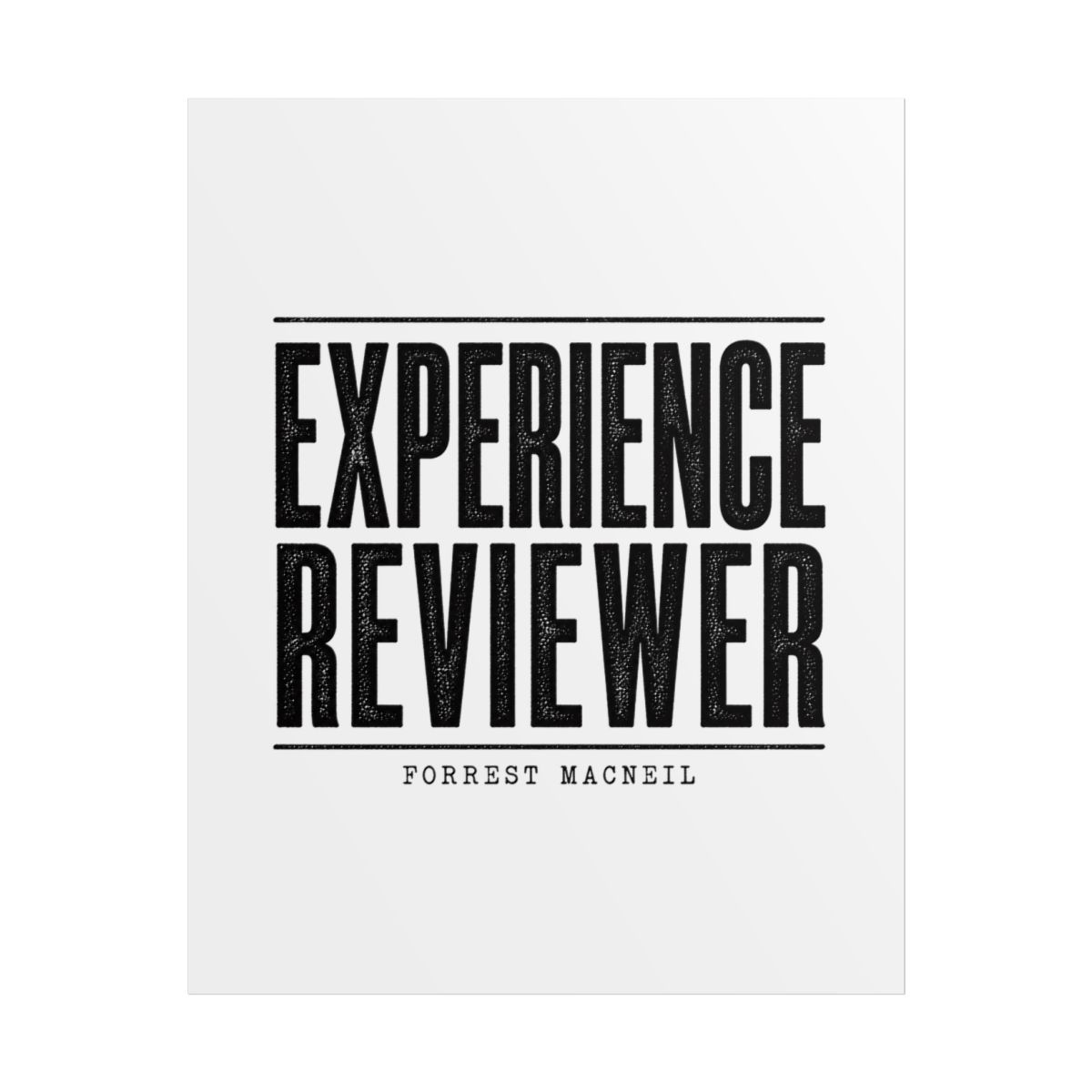 Review "Experience Reviewer" Poster
